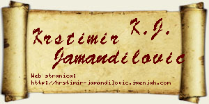 Krstimir Jamandilović vizit kartica